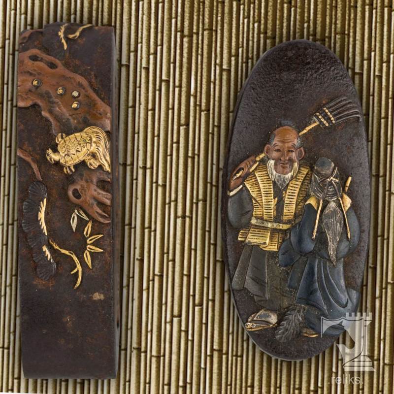 An Original Antique Fuchi-Kashira Set*