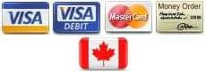 Reliks accepts Visa, Visa Debit, Mastercard and Money Orders