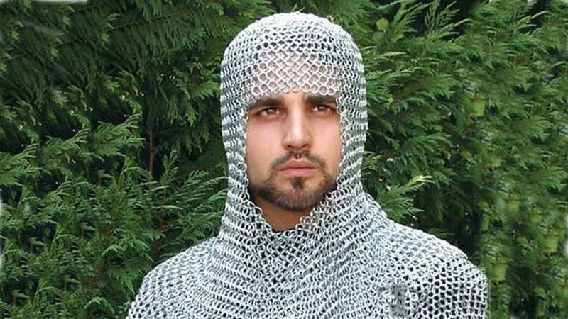 Butted Steel Chainmail Coif