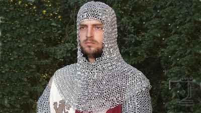 Riveted Aluminum Chainmail Coif