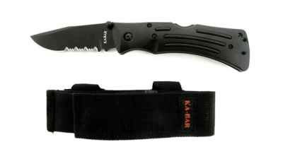 Black Mule Knife  Serrated