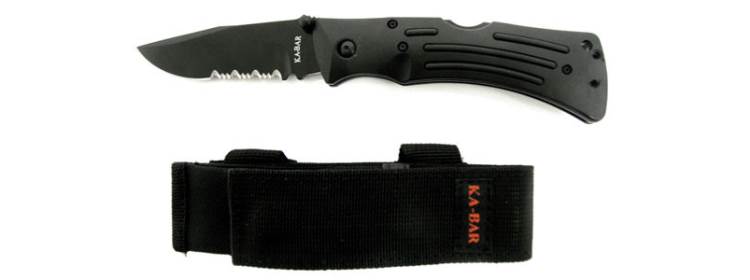 Black Mule Knife - Serrated
