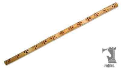 Burned Carved Rattan Eskrima Stick