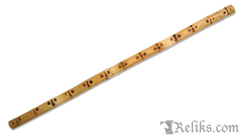 Burned Carved Rattan Eskrima Stick