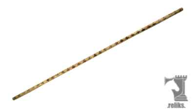 Carved Burned Rattan Bo Staff