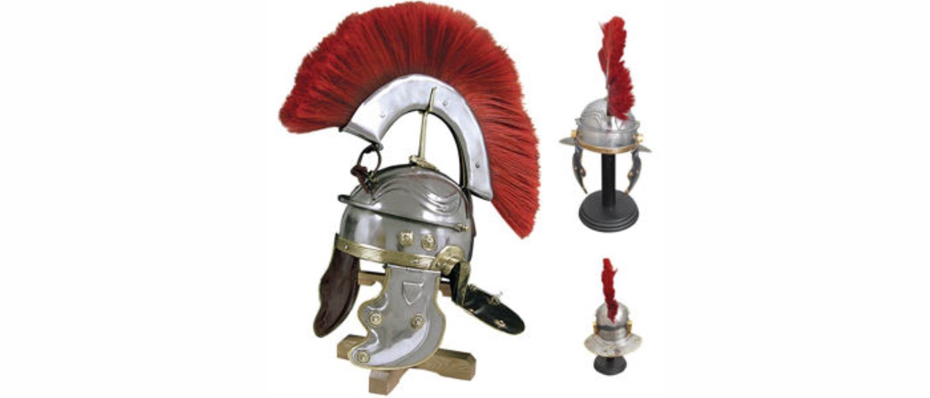 Roman Gallic Helmet w/ Red Crest