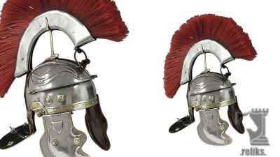 Roman Gallic Helmet w/ Red Crest