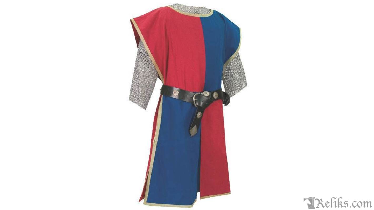 red blue tabard
