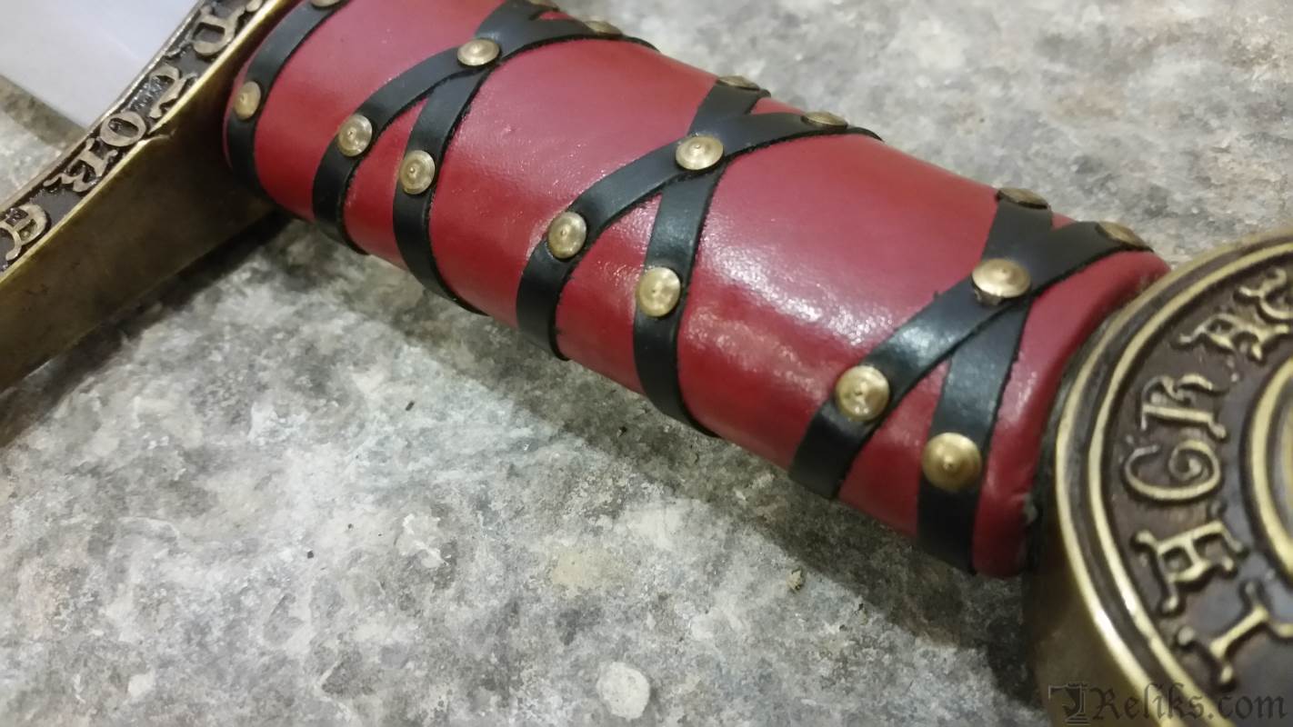 red leather grip