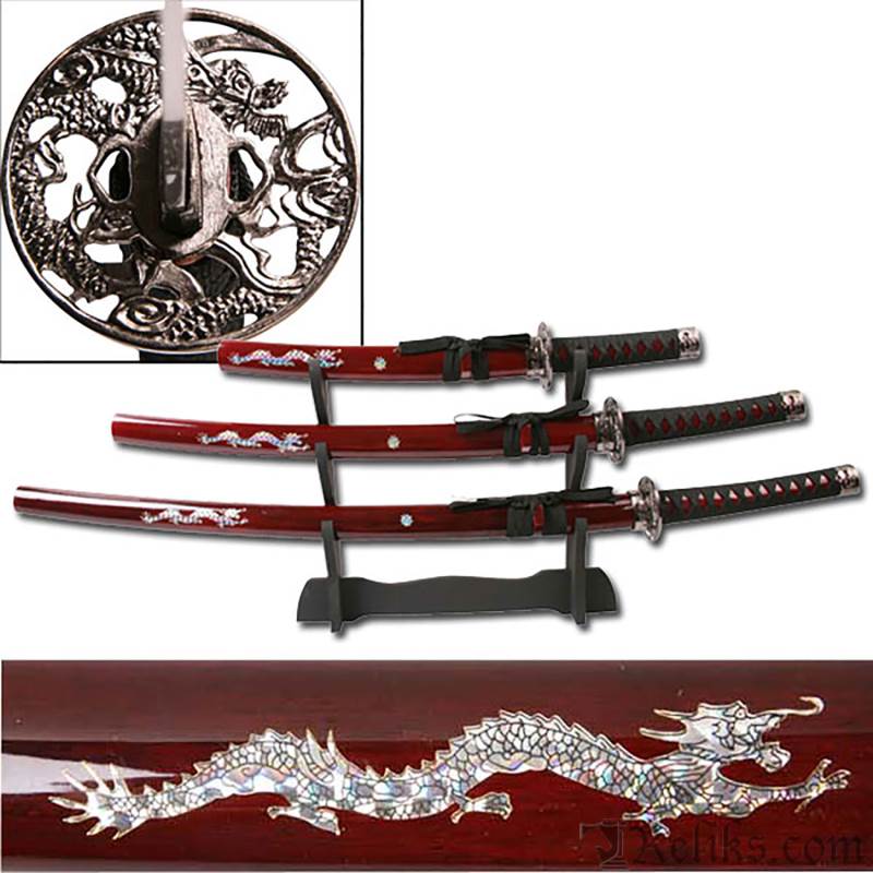 dragon samurai sword set