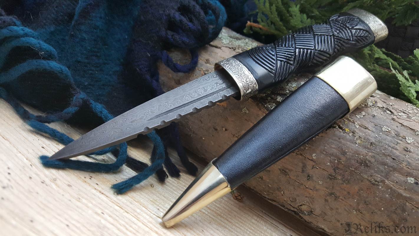 Damascus Sgian Dubh Functional Daggers At Reliks