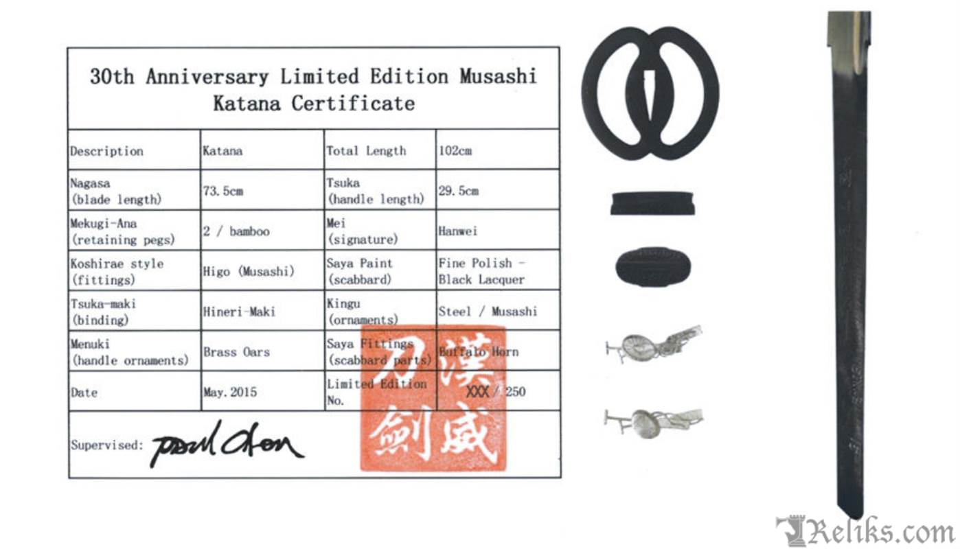 Musashi Certificate