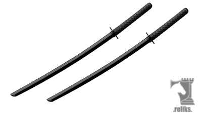 Dojo Pack - 2 Textured Poly Bokken