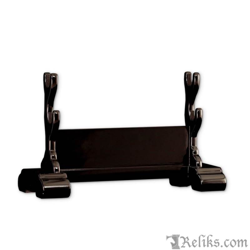 black lacquered double sword stand
