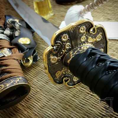 Hand Forged Golden Tachi