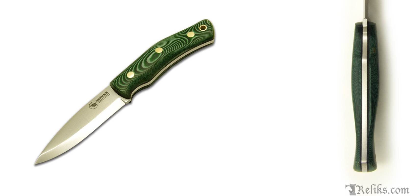 No 10 Green Micarta Knife Tang