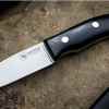 No 10 Black Micarta Knife Flat Grind