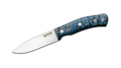 No 10 Blue Stabilised Curly Birch Knife