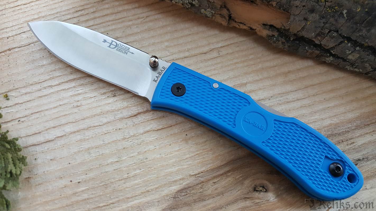 Blue Folding Hunter Knife