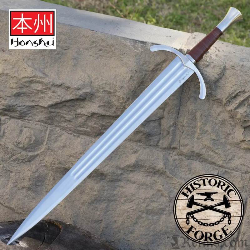 thumbnail image 2 of Honshu Historic Series Single-Hand Broadsword – 1065 Carbon Steel, Full Tang, 40" Overall 2 of 3