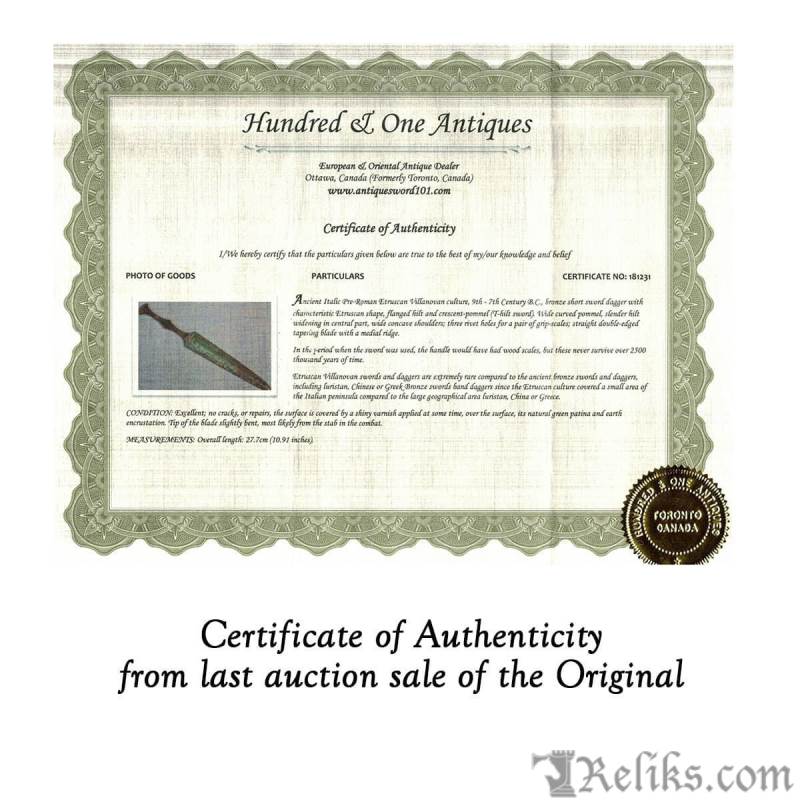 original certificate