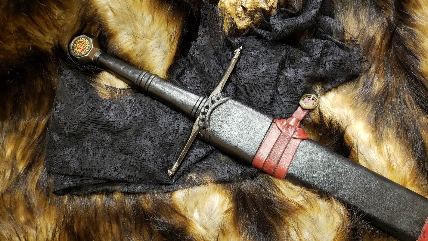 blackened sword hilt