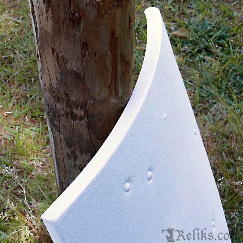 curved wood shield