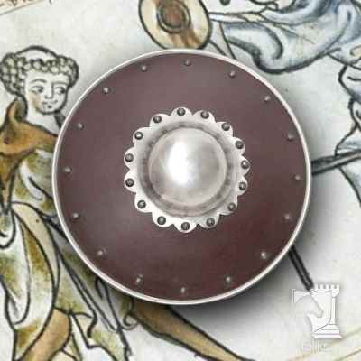 Leather Covered Scalloped Buckler