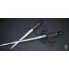 black swept hilt rapier with matching main gauche