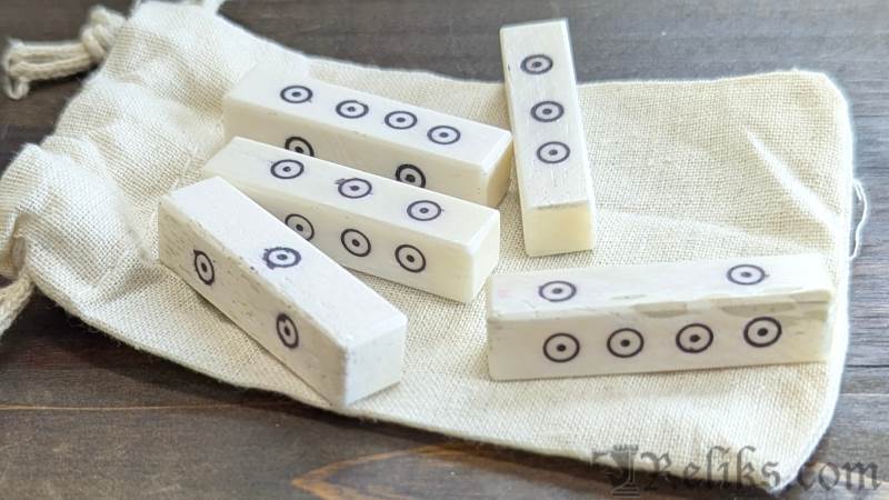 White Bone Rolling D4 Dice Set (Set of 5)