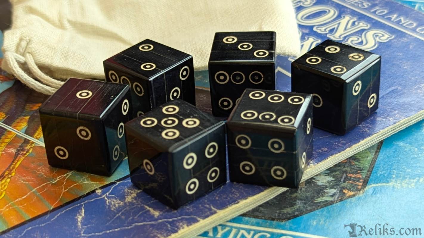 Natural Horn D6 Dice Set (6 Piece)