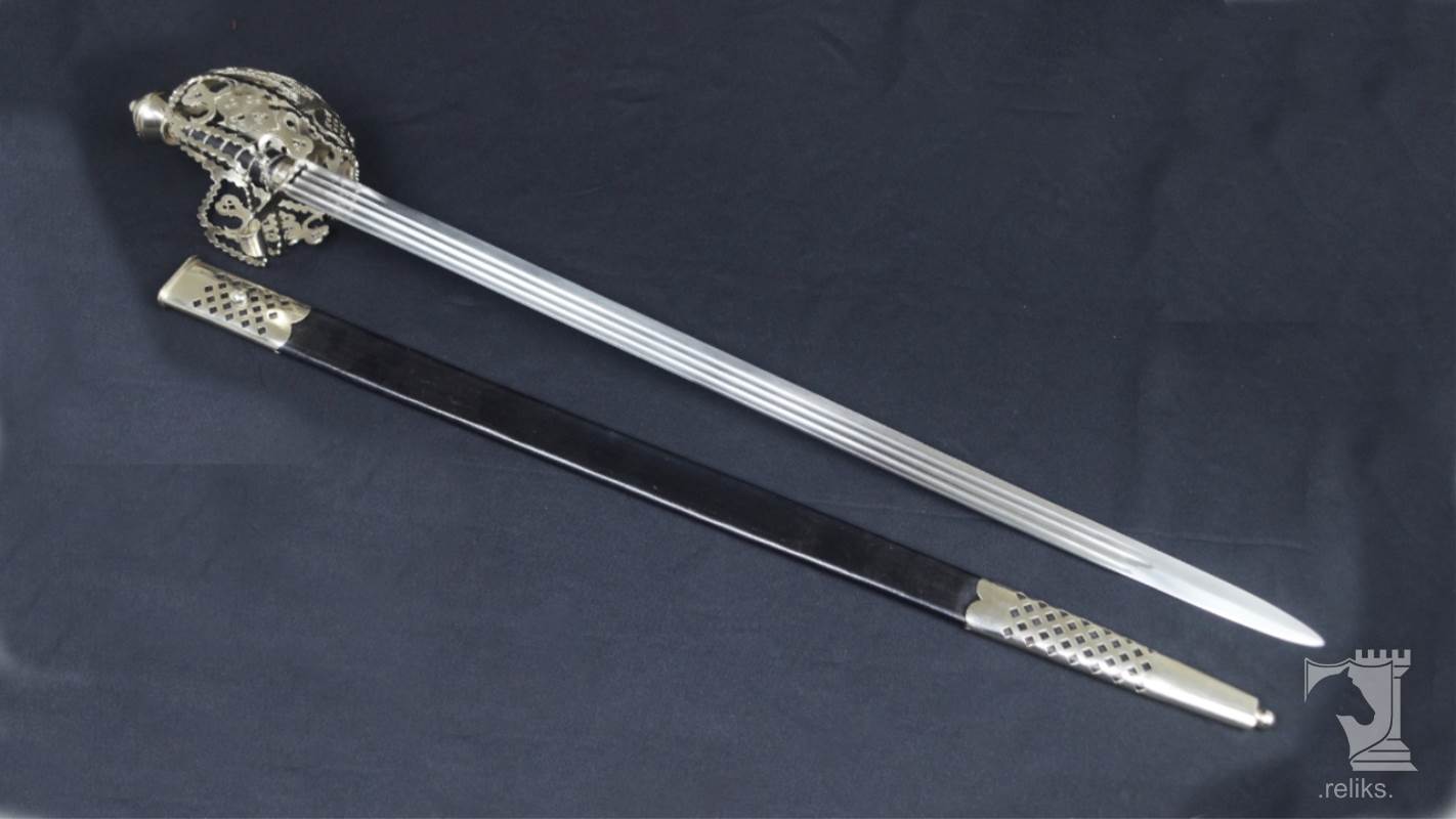 Scottish Stirling Style Basket-Hilted Broadsword