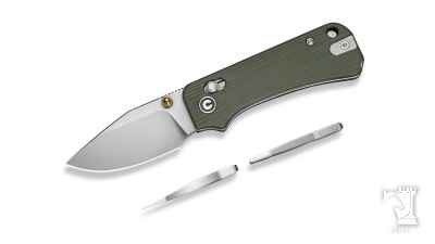 Baby Banter 2 - TG Thumb Stud & Crossbar Lock Knife Green G10 Handle