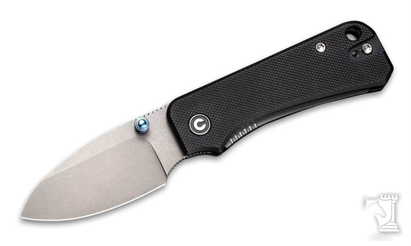 Baby Banter Thumb Stud Knife Black G10 Handle