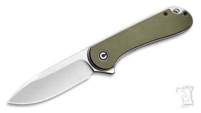 Elementum Flipper Knife Green G10 Handle