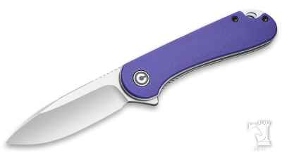 Elementum Flipper Knife Purple G10 Handle 