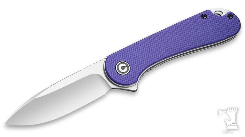 Elementum Flipper Knife Purple G10 Handle 