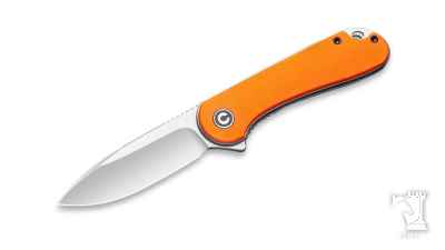 Elementum Flipper Knife Orange G10 Handle