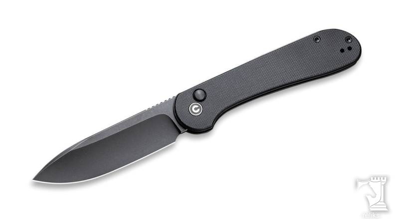 Button Lock Elementum Pocket Knife Black G10 Handle