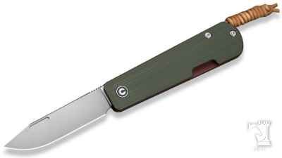 Slippy Sendy Slip Joint Knife Milled Green & Red G10 Handle