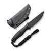 civivi stormridge fixed blade knife black with 1pc black lanyard