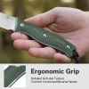 civivi stormridge fixed blade knife green canvas micarta handle