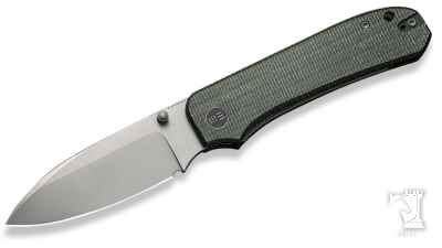 Big Banter Thumb Stud Knife Green Micarta Handle