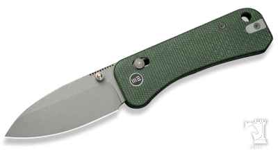 Banter 2 Thumb Stud & Crossbar Lock Knife Green Micarta Handle