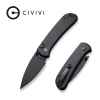civivi qubit knife black aluminum handle