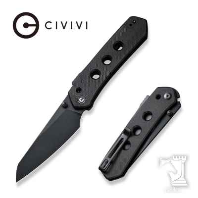 Vision FG Thumb Stud & Superlock Knife Black G10 Handle