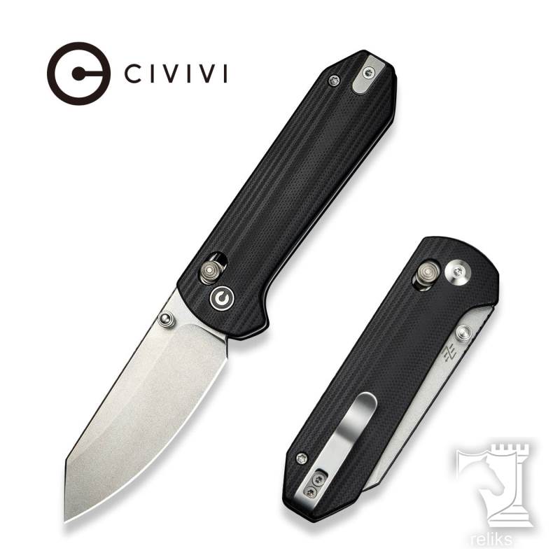 Yonder Thumb Stud & Crossbar Lock Knife Black G10 Handle