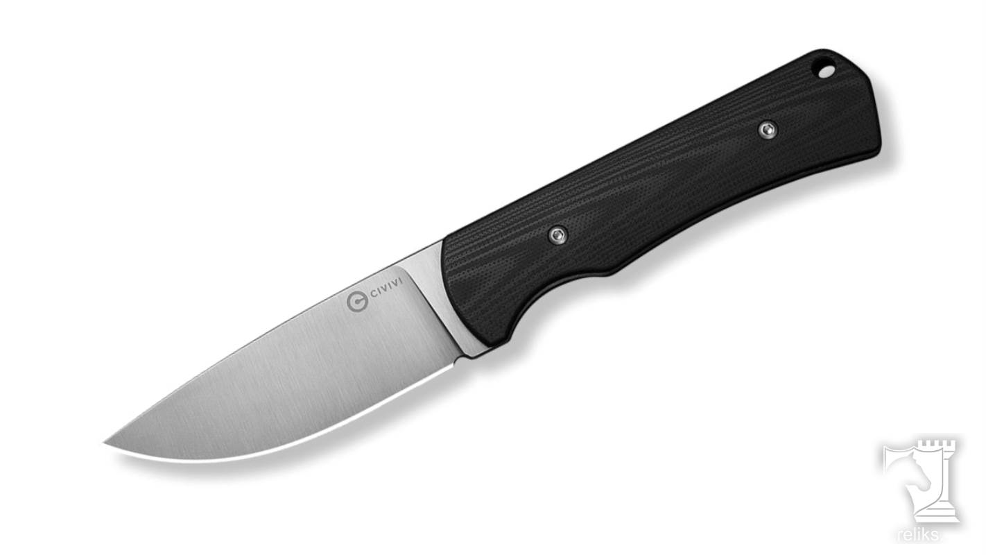 Jencks Fixed Blade Knife Black G10 Handle