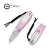civivi purr edc knife powder pink white g10