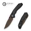 civivi brova knife black aluminum handle